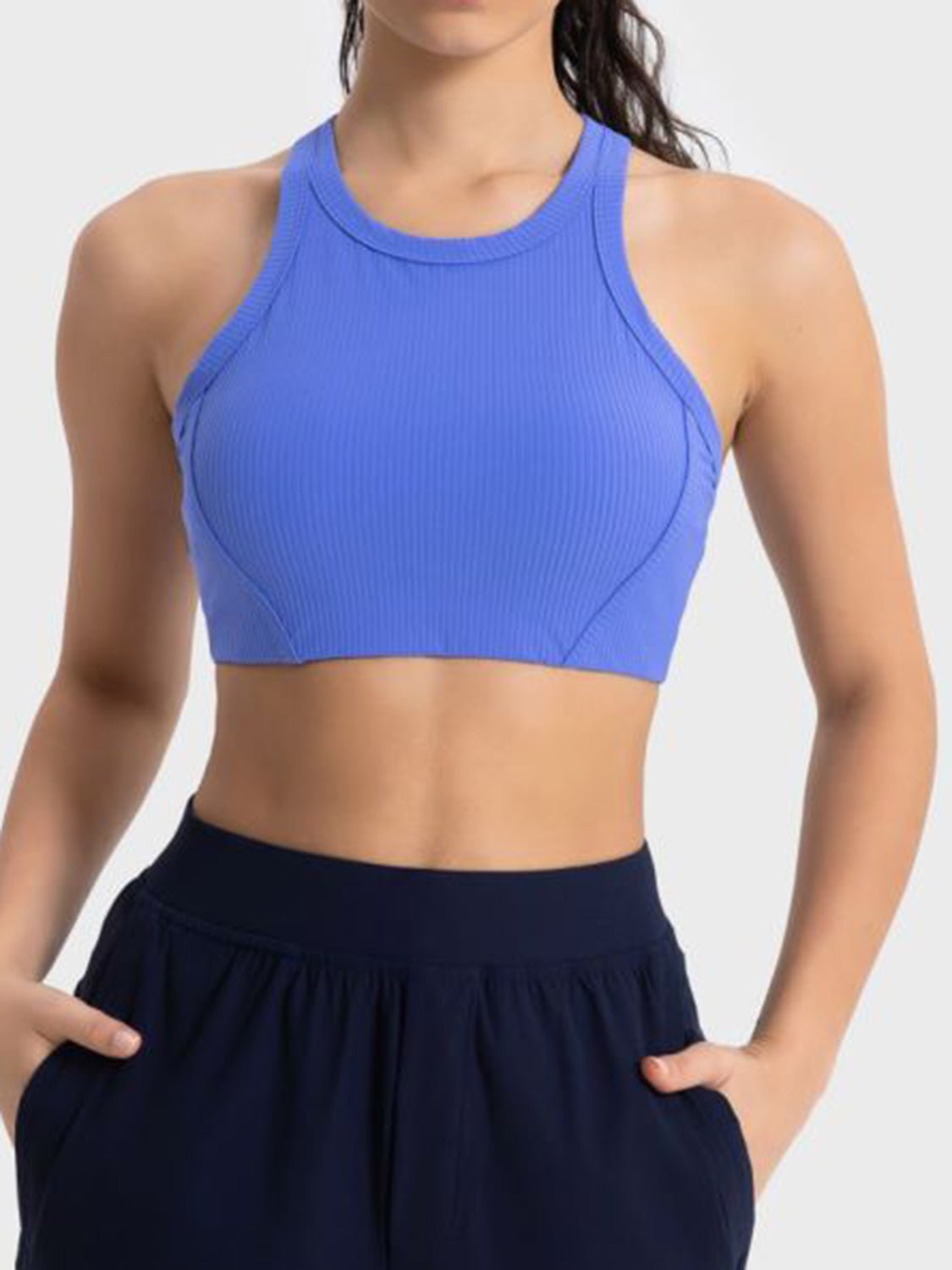 Cropped Performance Cheer Tank Top | Hit Zero White Label - Sports Bra - Hit Zero Athletics