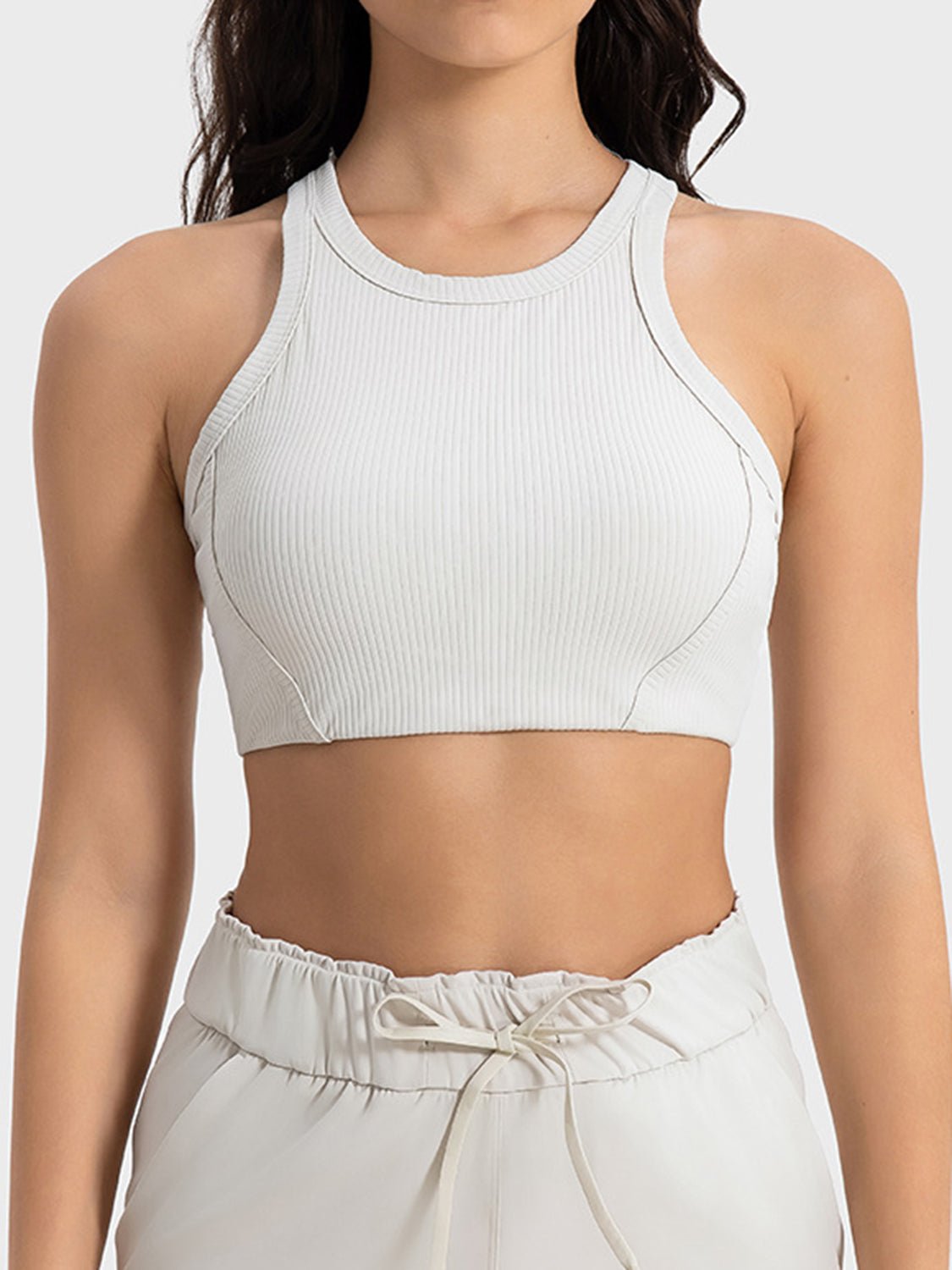 Cropped Performance Cheer Tank Top | Hit Zero White Label - Sports Bra - Hit Zero Athletics
