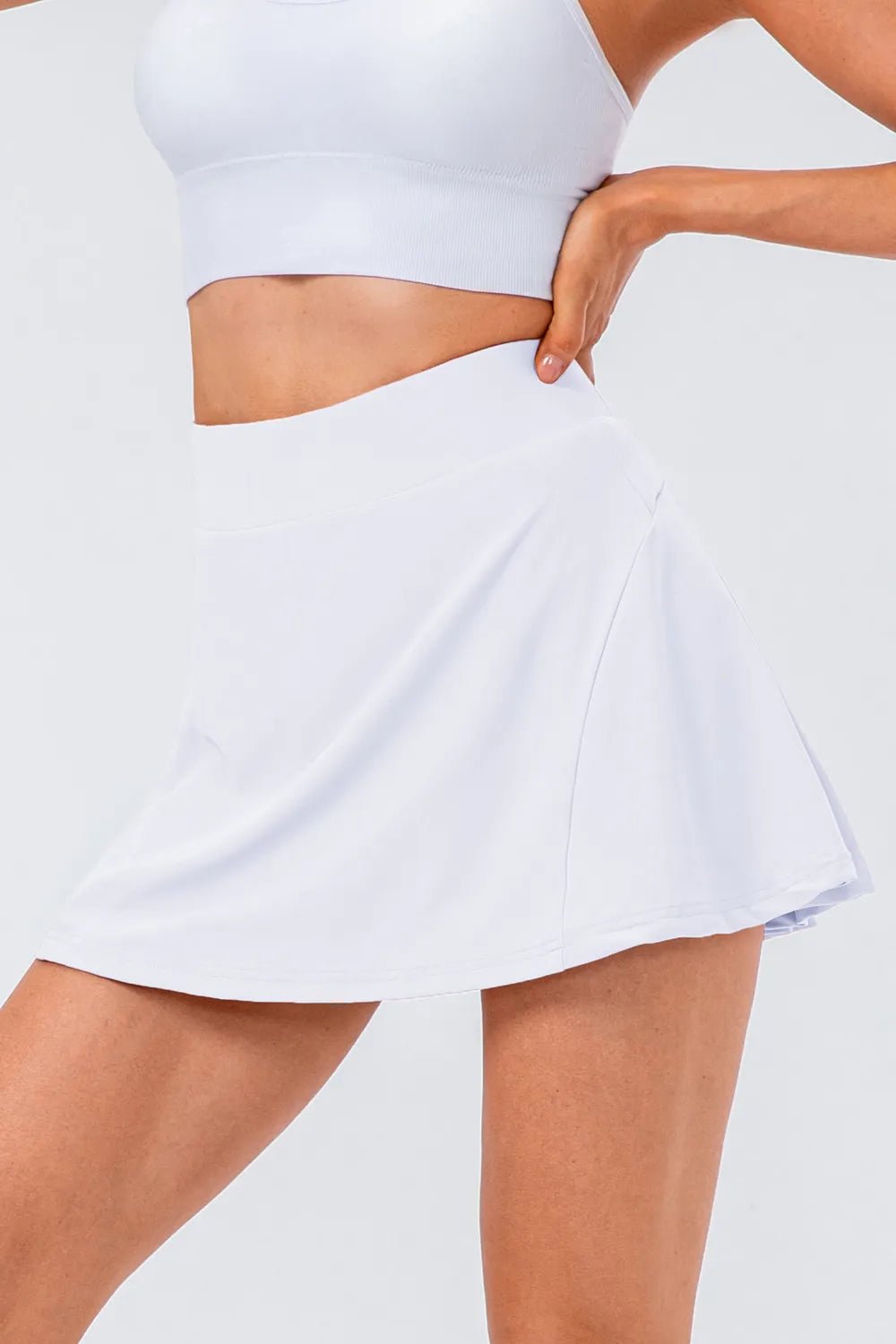 High - Rise Pleated Skirt | Hit Zero White Label - Hit Zero Athletics
