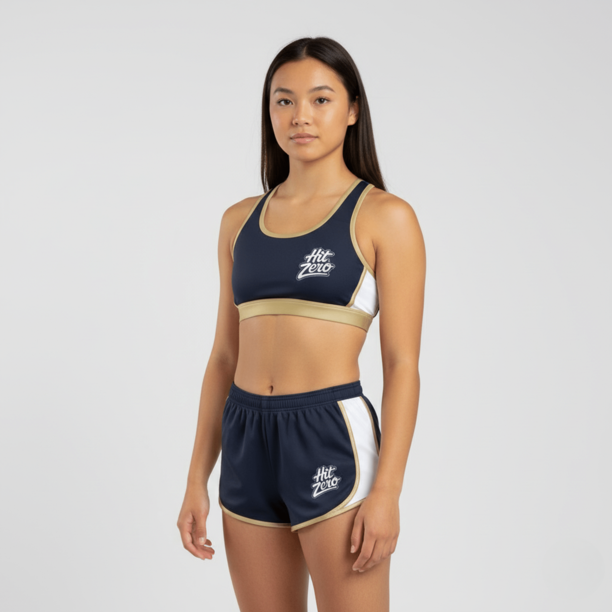 The Showtime Racerback Sports Bra (Navy) - Sports Bra - Hit Zero Athletics