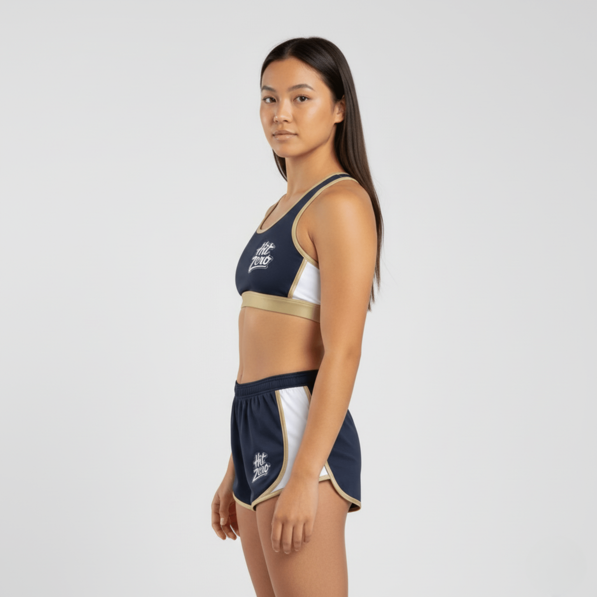 The Showtime Racerback Sports Bra (Navy) - Sports Bra - Hit Zero Athletics