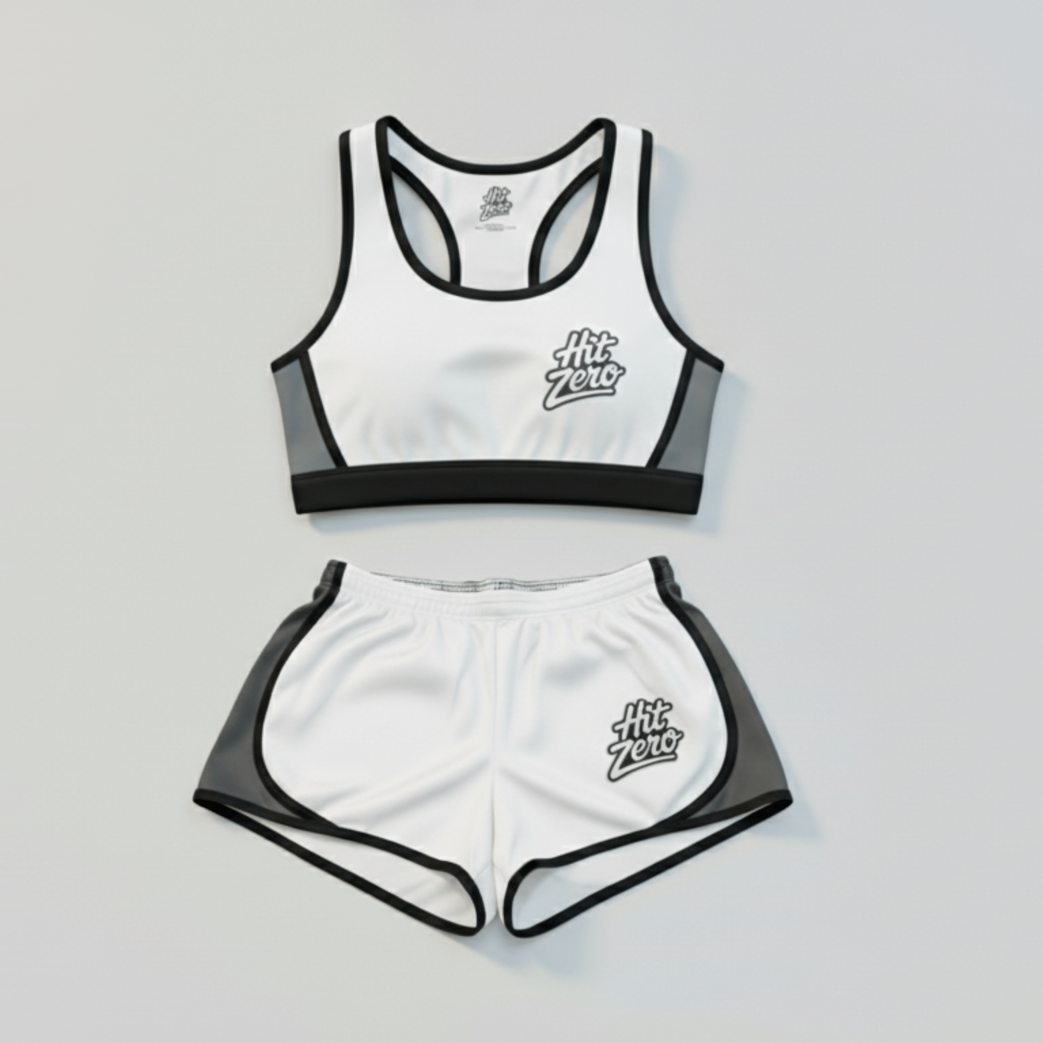 The Showtime Racerback Sports Bra (White) - Sports Bra - Hit Zero Athletics