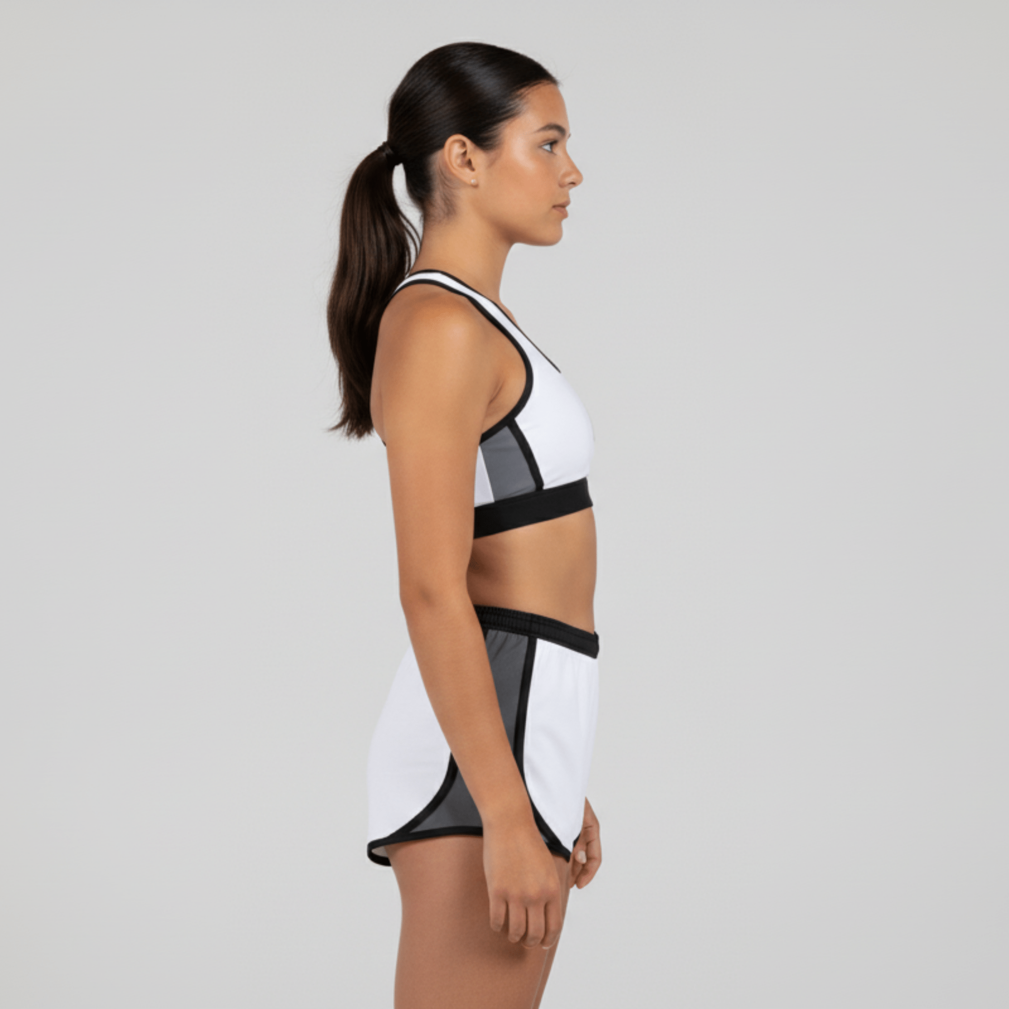 The Showtime Racerback Sports Bra (White) - Sports Bra - Hit Zero Athletics